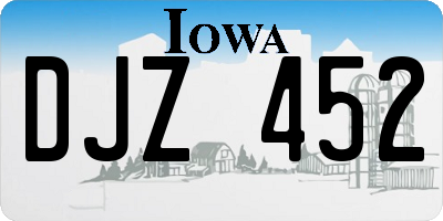 IA license plate DJZ452