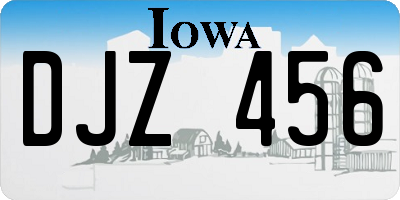 IA license plate DJZ456