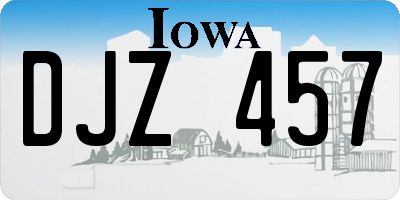 IA license plate DJZ457