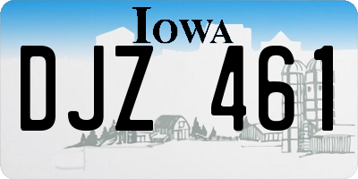 IA license plate DJZ461