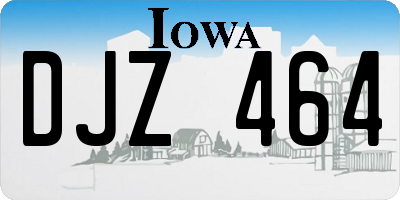 IA license plate DJZ464