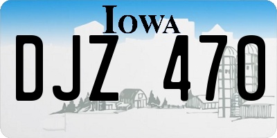 IA license plate DJZ470