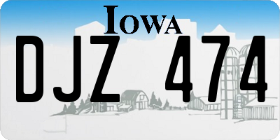 IA license plate DJZ474