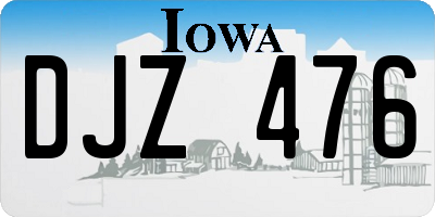 IA license plate DJZ476