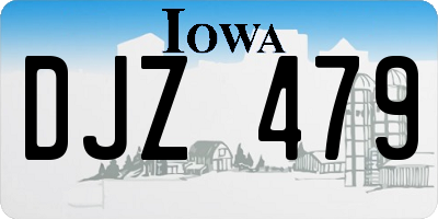 IA license plate DJZ479