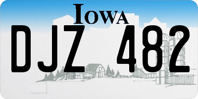 IA license plate DJZ482