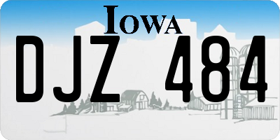 IA license plate DJZ484