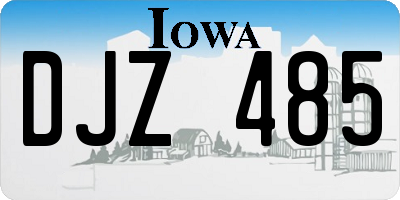 IA license plate DJZ485