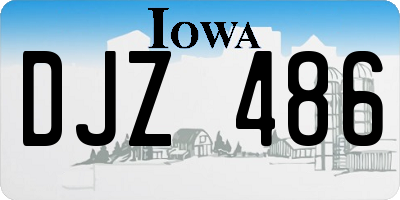IA license plate DJZ486