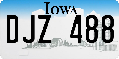 IA license plate DJZ488