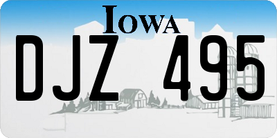 IA license plate DJZ495