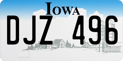IA license plate DJZ496