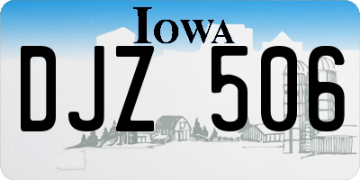 IA license plate DJZ506