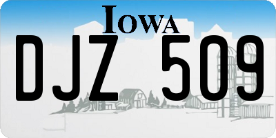 IA license plate DJZ509