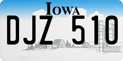 IA license plate DJZ510