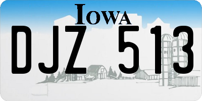IA license plate DJZ513