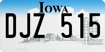 IA license plate DJZ515