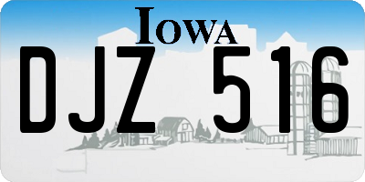 IA license plate DJZ516
