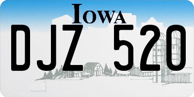 IA license plate DJZ520