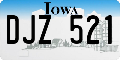 IA license plate DJZ521