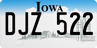 IA license plate DJZ522