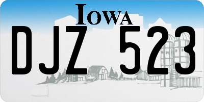 IA license plate DJZ523