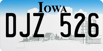 IA license plate DJZ526