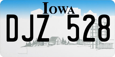 IA license plate DJZ528