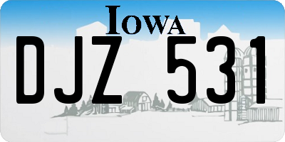 IA license plate DJZ531