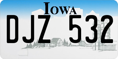 IA license plate DJZ532