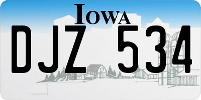 IA license plate DJZ534