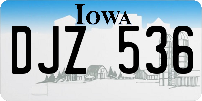 IA license plate DJZ536