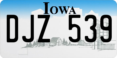 IA license plate DJZ539