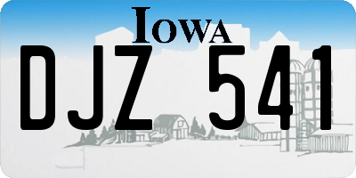 IA license plate DJZ541