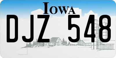 IA license plate DJZ548