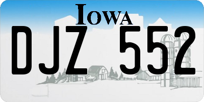 IA license plate DJZ552