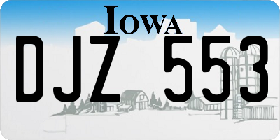 IA license plate DJZ553