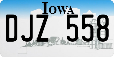 IA license plate DJZ558