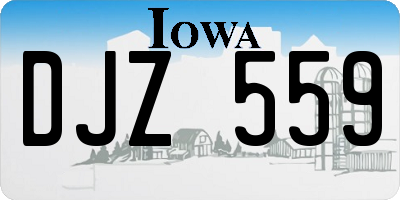 IA license plate DJZ559