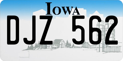 IA license plate DJZ562