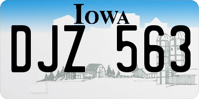 IA license plate DJZ563