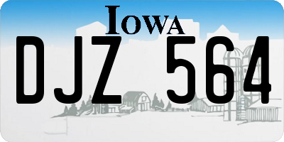 IA license plate DJZ564