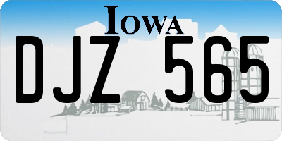 IA license plate DJZ565