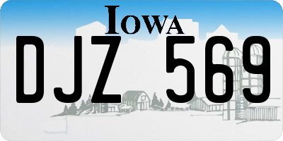 IA license plate DJZ569