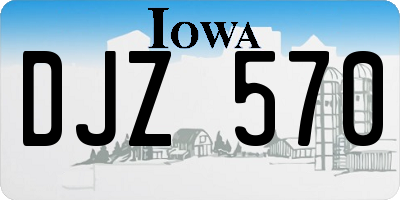 IA license plate DJZ570