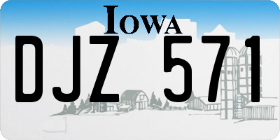 IA license plate DJZ571