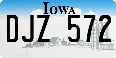 IA license plate DJZ572