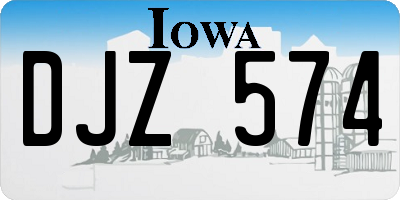 IA license plate DJZ574