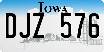 IA license plate DJZ576