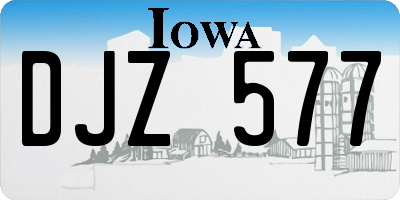 IA license plate DJZ577